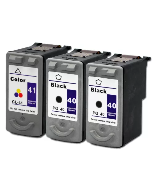 Canon PG-40 PG40 Black + CL-41 CL41 TriColor